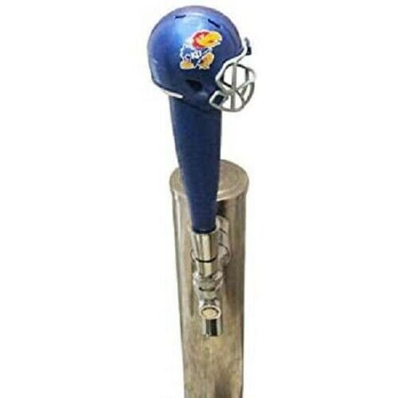 NCAA Kansas Jayhawks Tap Handle Football Kegerator Pub Ale Pull Brew Beer Wood - Picture 2 of 3